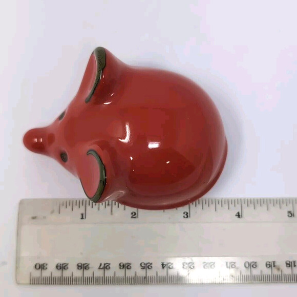 Red Ceramic Mouse Collectible Kitchen Decor Farmhouse Made in Italy Tiny Flaw - Picture 10 of 11